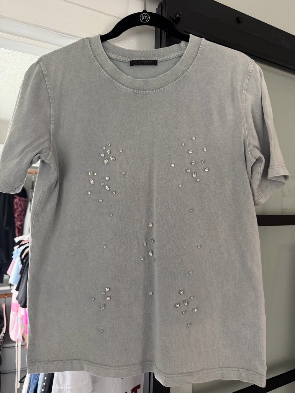 Zara Oversized Rhinestone Tee - Picture 2 of 5